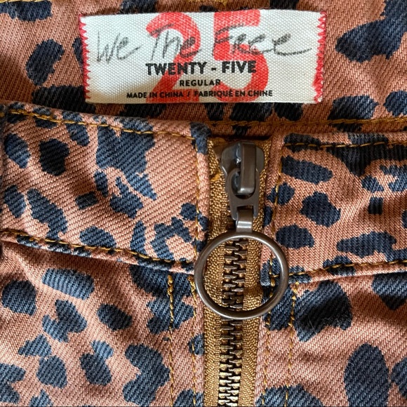 Free People Cheetah Zip It Up Jean Skirt Size 25 - Picture 11 of 15